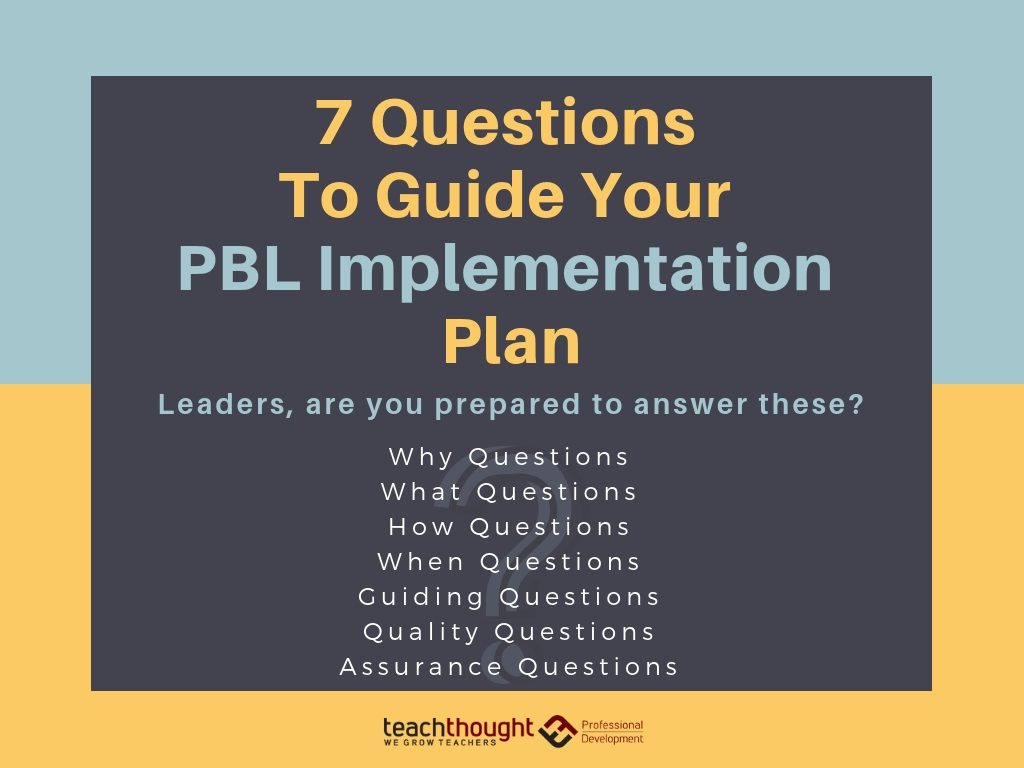 指导您的PBL实施计划的7个问题