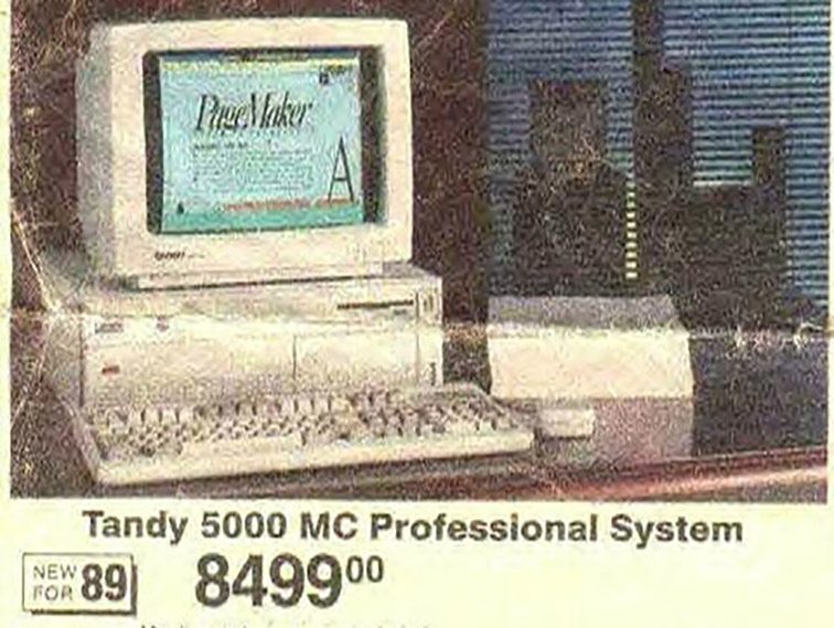 1989年的Radio Shack AD显示了技术的进步