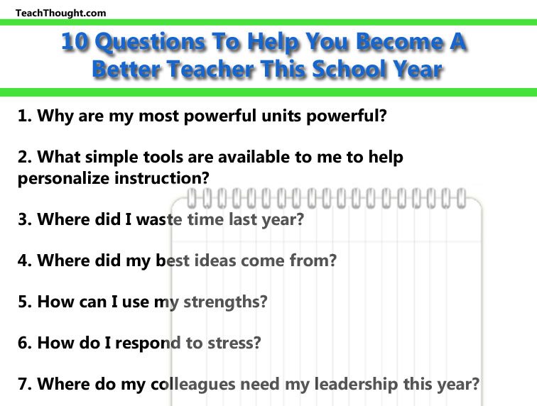 10个问题，帮助您成为这一学年的更好的老师