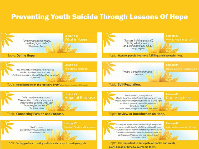 通过希望的经验教训防止青少年自杀