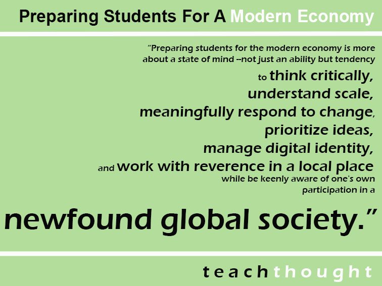 为现代经济准备学生