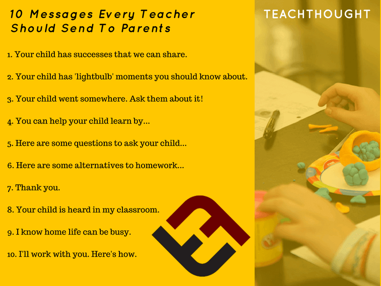 每位老师应该发送给父母的10条消息
